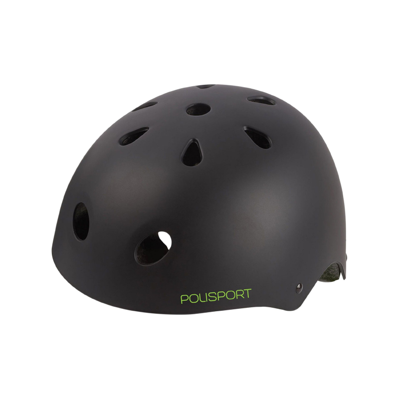 CASQUE VELO CITY JUNIOR POLISPORT URBAN RADICAL NOIR AVEC DECO TAILLE 53-55 SYSTEM QUICK LOCK