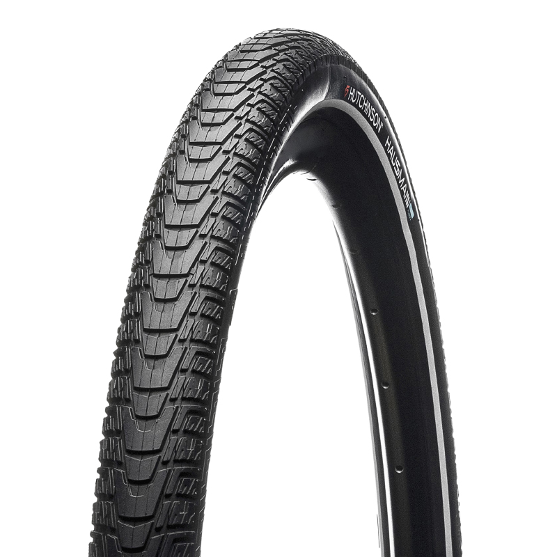 PNEU VTT URBAIN - VAE 26 X 1.75 HUTCHINSON HAUSSMANN INFINITY PROTECT NOIR TR RENFORCE 5MM FLANC REFLEX (47-559) HOMOLOGUE VAE E50