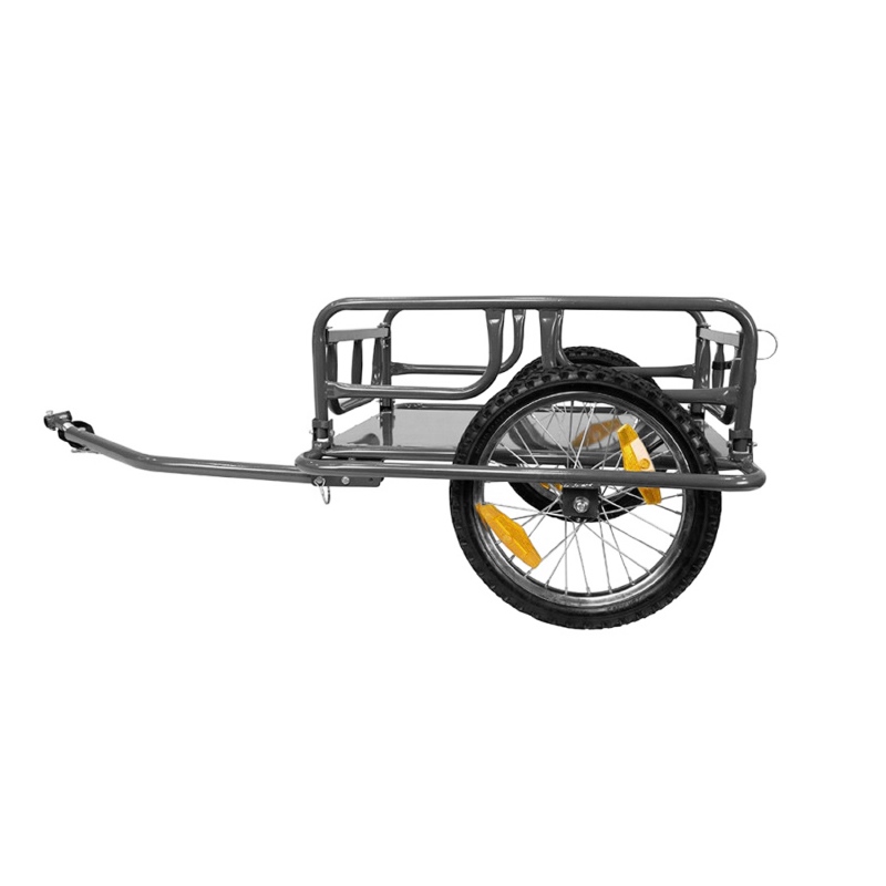 REMORQUE VELO UTILITAIRE PLIABLE MAXI 17KGS (L68X46XH20) AVEC DE ROUES 16'' FIXATION AXE DE ROUE AR