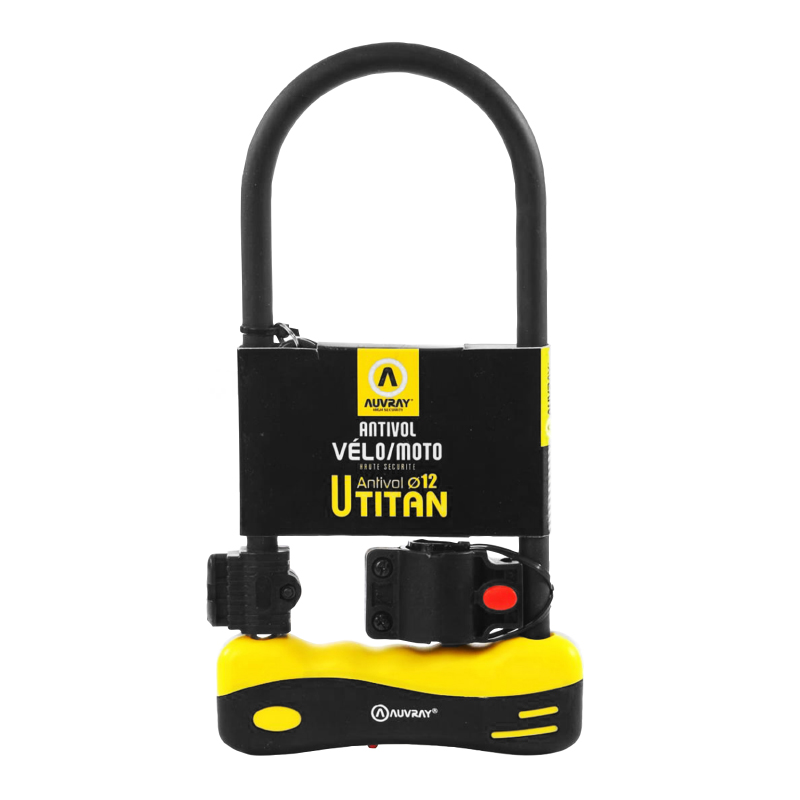 ANTIVOL VELO U AUVRAY TITAN 165X320 MM (DIAM 12 MM) AVEC SUPPORT NIVEAU SECURITE 5-10