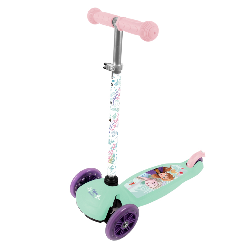 TROTTINETTE ENFANT DISNEY 3 ROUES FROZEN PASTEL ACIER PLIABLE ET REGLABLE AVEC FREIN ROUE ARRIERE