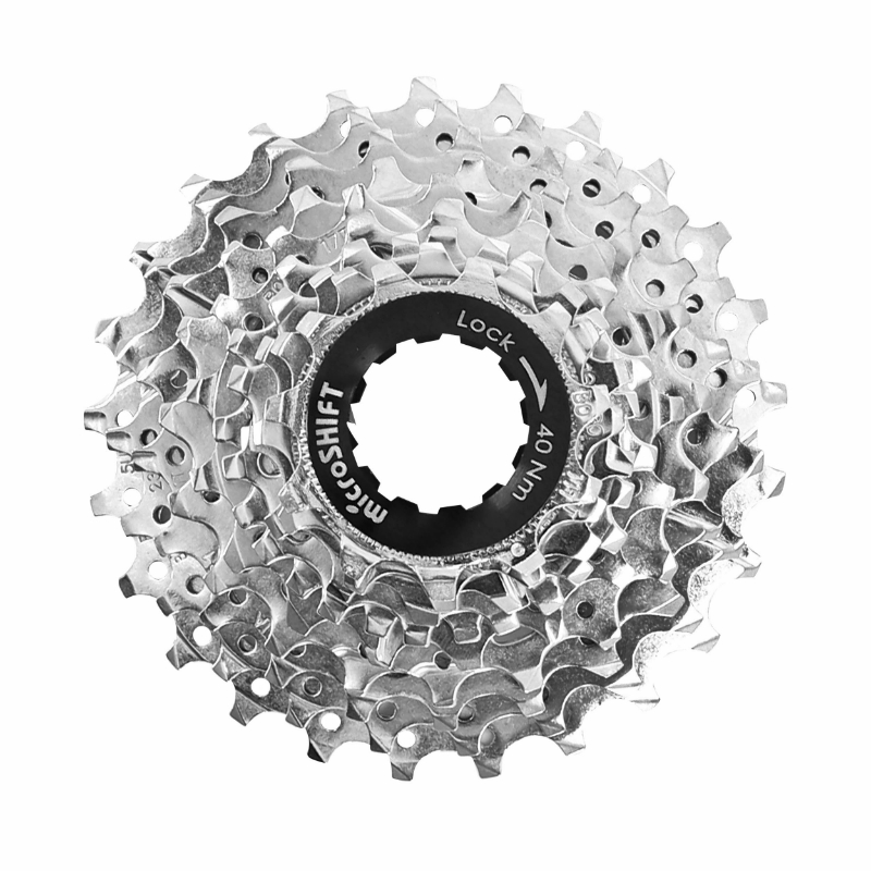 CASSETTE 10V. MICROSHIFT 11-25 POUR SHIMANO-SRAM ROUTE ARGENT (VENDU A L UNITE)  (11-12-13-14-15-17-19-21-23-25)