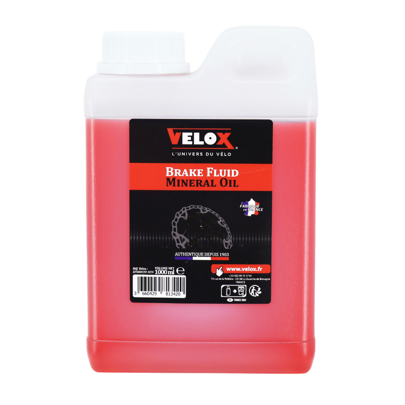 LIQUIDE DE FREIN - HUILE VELO VELOX MINERAL ROSE (1L)