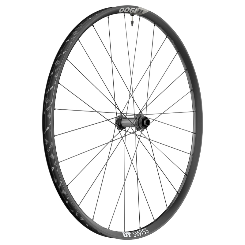 ROUE VTT DISQUE 27.5\" DT SWISS M1900 BOOST CENTERLOCK TUBELESS READY AVANT NOIR TRAVERSANT 15-110 - JANTE 30C - RESISTE POIDS 110KGS