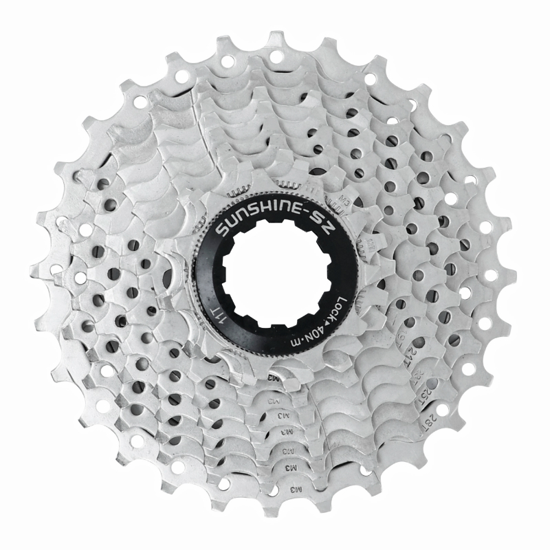 CASSETTE 10V. P2R 11-28 POUR SHIMANO-SRAM ARGENT VTT ARGENT (VENDU EN BOITE)  (11-12-13-14-15-17-19-21-24-28)