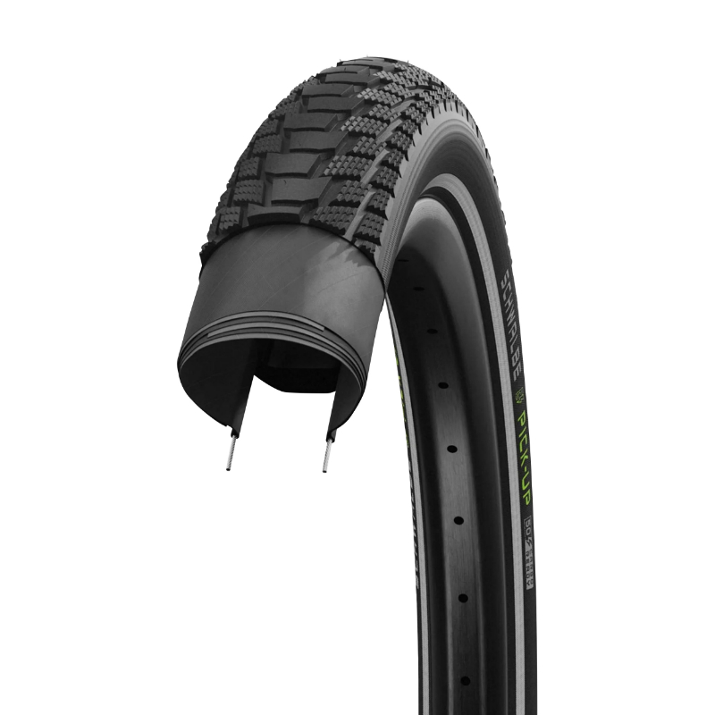 PNEU CARGO - CITY 20 X 2.15 SCHWALBE PICK-UP NOIR TR  DOUBLE DEFENSE (55-406) COMPATIBLE VAE (POIDS MAX 115KGS)