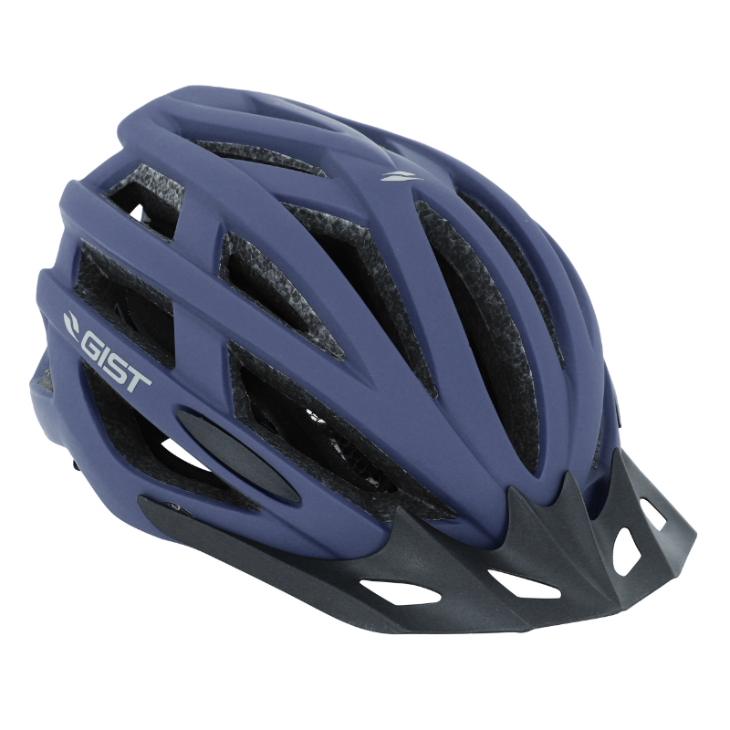 CASQUE VELO ADULTE GIST E-BIKE PLANET URBAN BLEU MAT IN-MOLD TAILLE 52-58 REGLAGE MOLETTE 212GRS - ECLAIRAGE INTEGRE