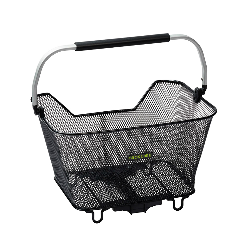 PANIER ARRIERE FIL ACIER RACKTIME BASK IT 2.0 NOIR AVEC ANSE SUR PORTE BAGAGE (43X29X31 CM) - COMPATIBLE SYSTEME RACKTIME SNAPIT 2.0 (VERSION APRES 2021 MONTE CHEZ SCOTT)