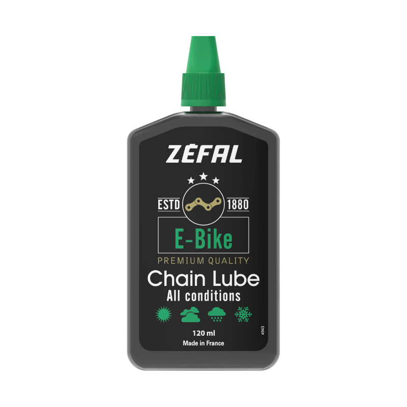 LUBRIFIANT VELO CHAINE ZEFAL E-BIKE CHAIN LUBE TOUTES CONDITIONS (BURETTE 120ML)