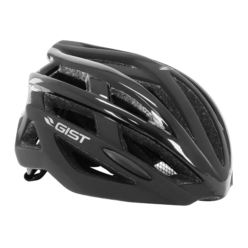 CASQUE VELO ADULTE GIST ROUTE PLANET NOIR IN-MOLD TAILLE 58-62 REGLAGE MOLETTE 212GRS