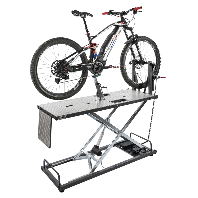 TABLE - PONT ELEVATEUR - PIED REPARATION VELO AGILIS POWER ELECTRIQUE AVEC UTILISATION BATTERIE (LIVRE SANS LE SUPPORT GUIDON REF 149840) IDEAL POUR VAE, FAT BIKE ...