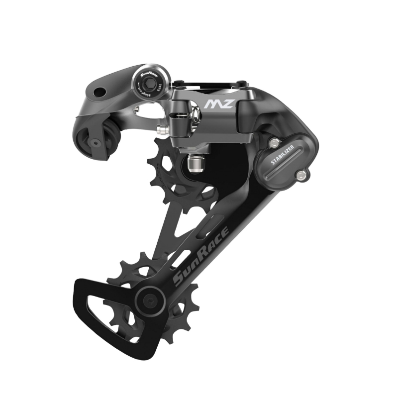 DERAILLEUR VTT ARRIERE SUNRACE MZ600 12V. CHAPE MOYENNE A VIS (COMPATIBLE SHIMANO)