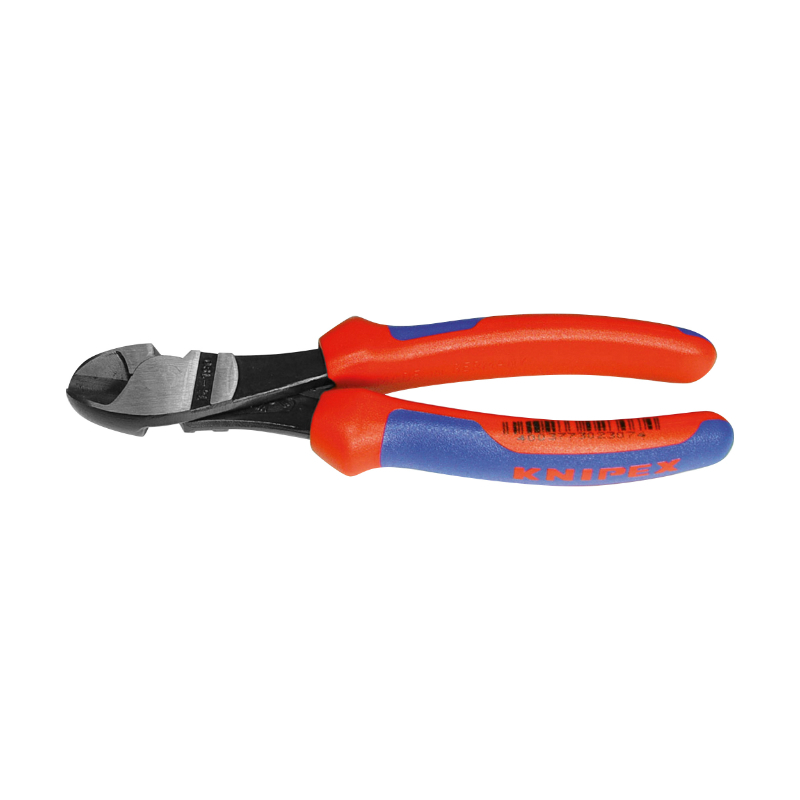 PINCE COUPANTE PRO KNIPEX ROBUSTE 180MM GRIS ANTIROUILLE POUR EPAISSEUR DE MATERIAU DE 2,2 A 3,8MM AVEC POIGNEE ERGONOMIQUE (74 02 180)  -MADE IN GERMANY-