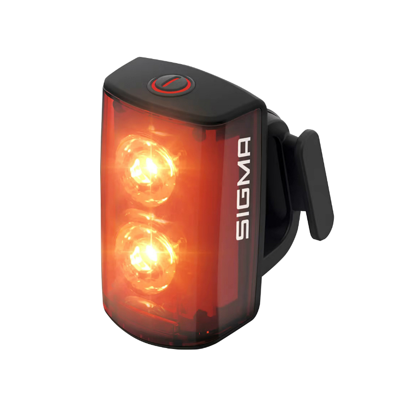 ECLAIRAGE VELO USB ARRIERE SUR TIGE DE SELLE SIGMA BUSTER RL 80 (AUTONOMIE VARIE ENTRE 2.5H-JUSQU\'A 12H MODE FLASH)  NOIR - VISIBLE 1500M