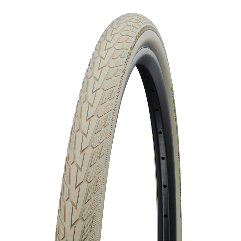 PNEU VTC URBAIN 700 X 40 SCHWALBE ROAD CRUISER HS484 CREME TR (42-622) FLANC REFLEX