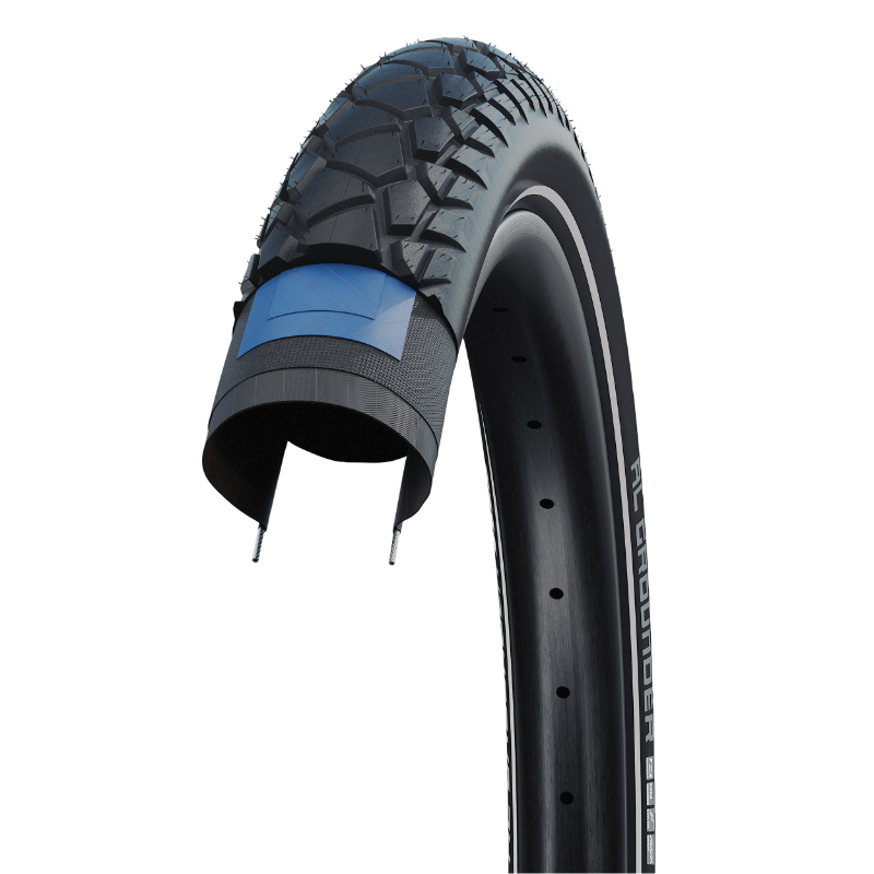 PNEU VTT SUV - VAE 27.5 X 2.35 SCHWALBE AL GROUNDER ADDIX PERFORMANCE NOIR TR (60-584) DOUBLE DEFENSE FLANC REFLEX HOMOLOGUE VAE E50