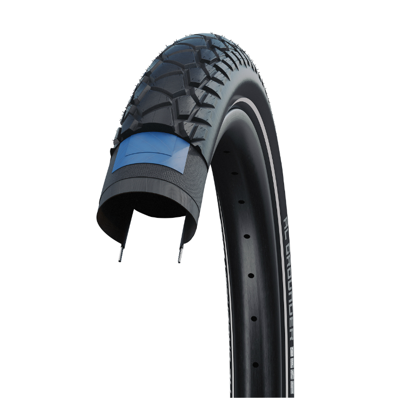 PNEU VTT SUV - VAE 27.5 X 2.60 SCHWALBE AL GROUNDER ADDIX PERFORMANCE NOIR TR (65-584) DOUBLE DEFENSE FLANC REFLEX HOMOLOGUE VAE E50