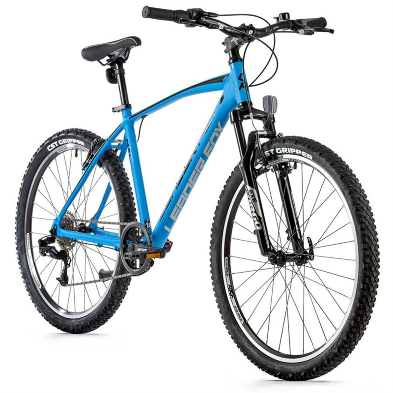 VELO MUSCULAIRE VTT 26 LEADER FOX MXC HOMME BLEU MAT 8V CADRE 14 POUCES (TAILLE ADULTE 150 à 158 CM)