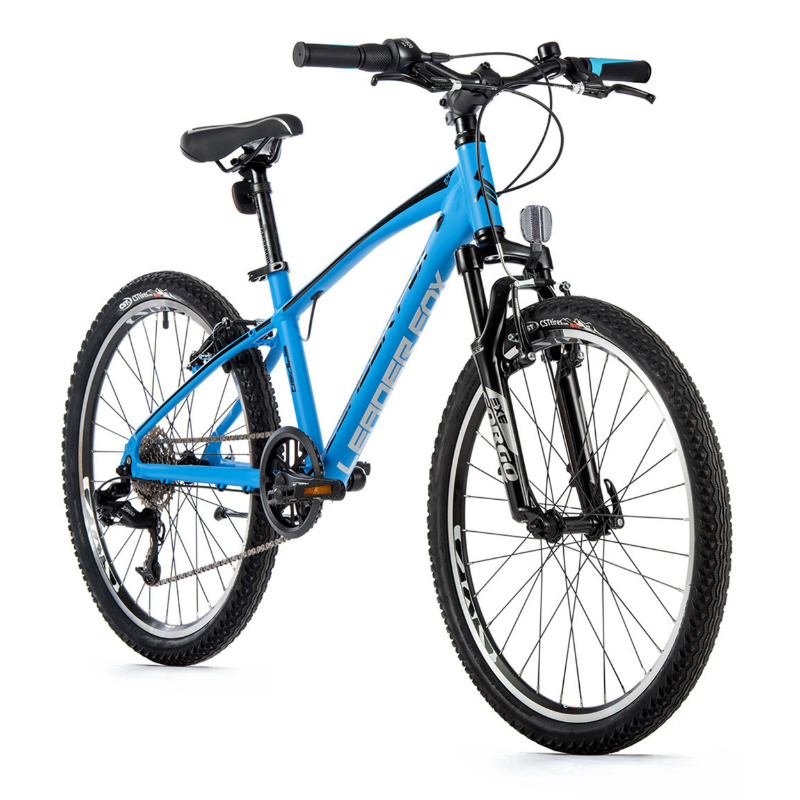 VELO MUSCULAIRE VTT 24 LEADER FOX SPIDER BLEU MAT 8V (TAILLE ENFANT 135 à 145 CM)