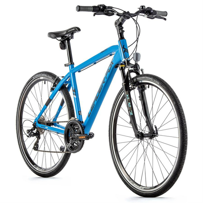 VELO MUSCULAIRE VTC 28 LEADER FOX AWAY HOMME BLEU MAT 7V CADRE 19 POUCES (TAILLE ADULTE 175 à 183 CM)