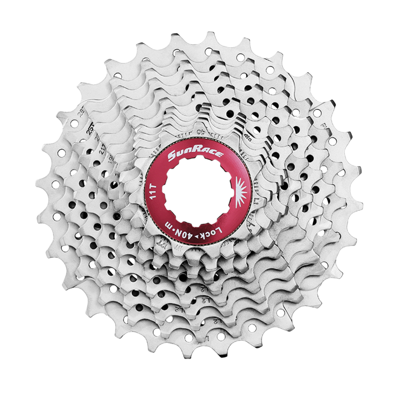 CASSETTE 11V. SUNRACE RX11 11-34 ROUTE POUR SHIMANO (NIVEAU 105) METALLIC ARGENT (LIVRE EN BOITE) (11-13-15-17-19-21-23-25-27-30-34)