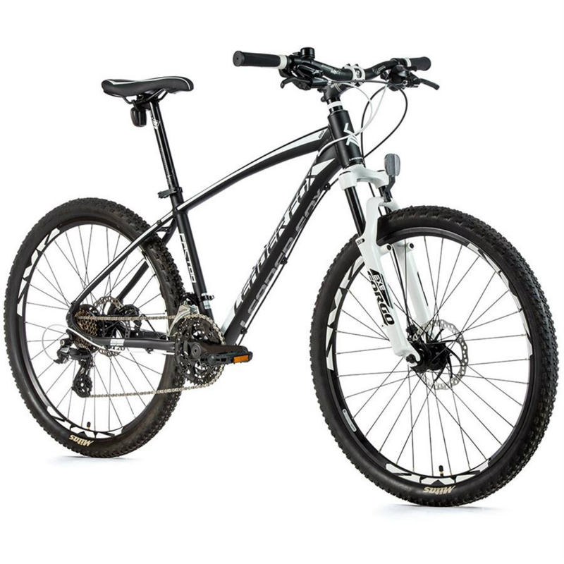 VELO MUSCULAIRE VTT 26 LEADER FOX FACTOR NOIR MAT-BLANC 7 V CADRE ALU 20 POUCES (TAILLE ADULTE 180 à 188 CM)