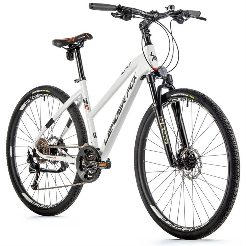 VELO MUSCULAIRE VTC 28 LEADER FOX SUMAVA FEMME BLANC MAT 9V CADRE 18 POUCES (TAILLE ADULTE 170 à 178 CM)