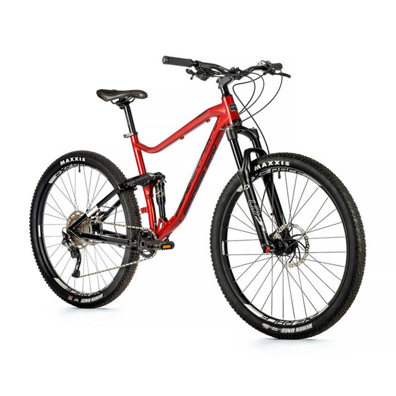 VELO MUSCULAIRE VTT LEADER FOX 29 TRION TOUT SUSPENDU HOMME ROUGE TIGRE 10V (CADRE 19,5" - H50CM - L - POUR ADULTE DE 178CM à 185CM)