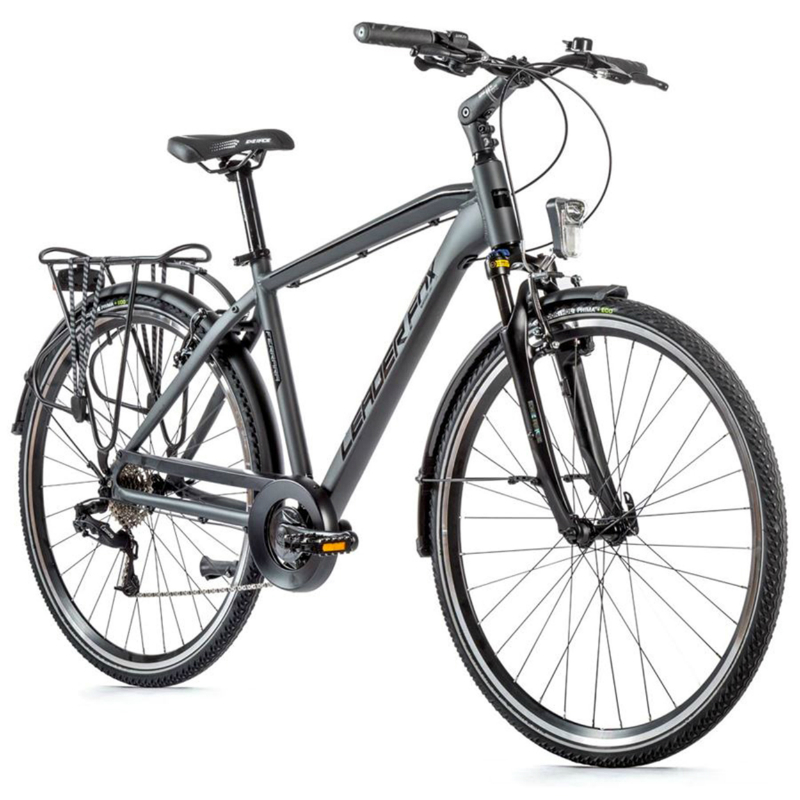 VELO MUSCULAIRE CITY BIKE 28 LEADER FOX FERRARA HOMME GRIS 8V (19'' - H48CM - TAILLE L - POUR ADULTE DE 175CM à 183CM)