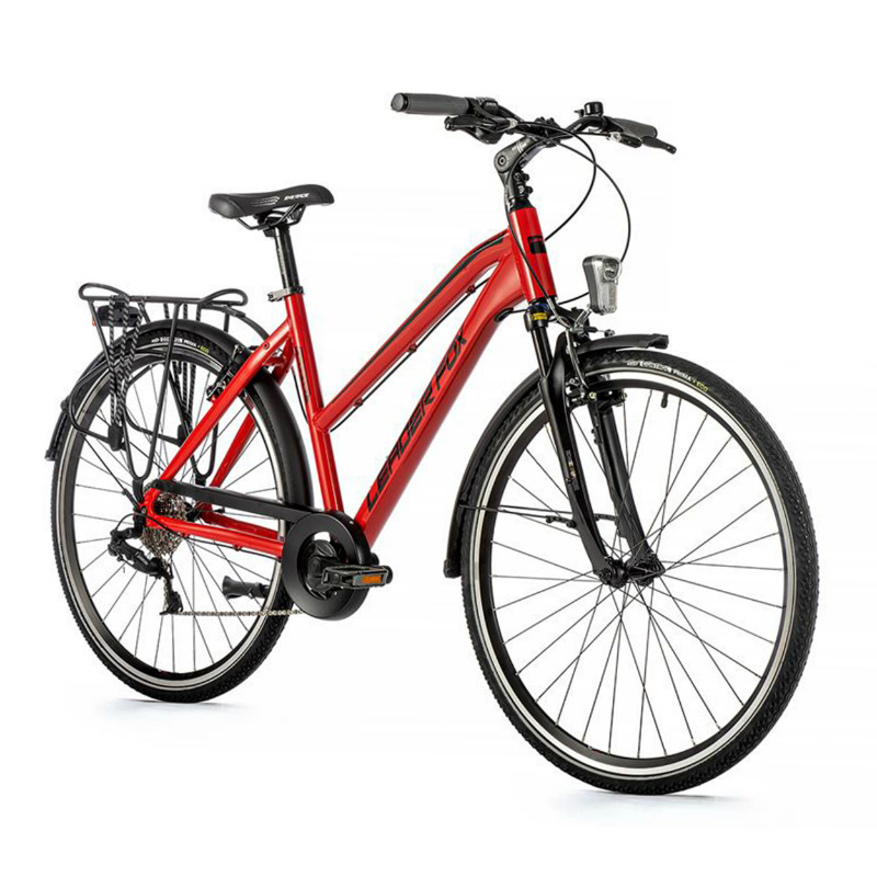 VELO MUSCULAIRE CITY BIKE 28 LEADER FOX FERRARA FEMME ROUGE DUCATI 8V CADRE 18 POUCES (TAILLE ADULTE 170 à 178 CM)