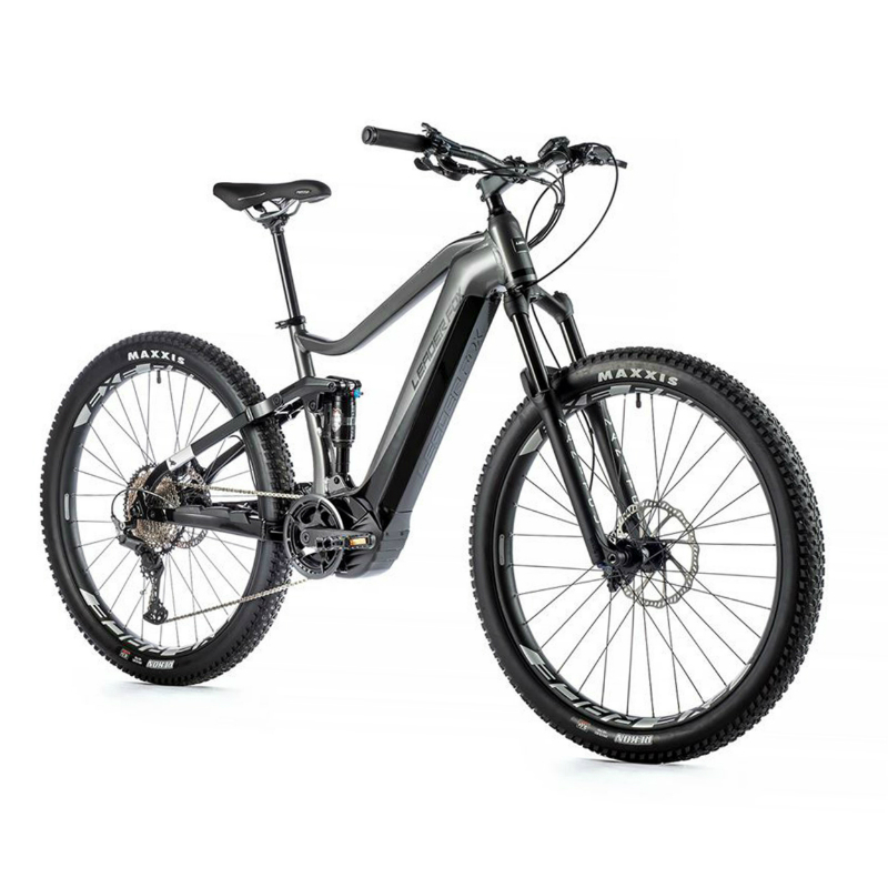 VELO ELECTRIQUE-VAE VTT 29 LEADER FOX AYRA TOUT SUSPENDU HOMME GRIS MAT 11V MOTEUR CENTRAL PANASONIC GX ULTIMATE 36V 90NM BATTERIE 20AH (CADRE 17,5" - H45CM - M - ADULTE DE 168CM à 178CM)