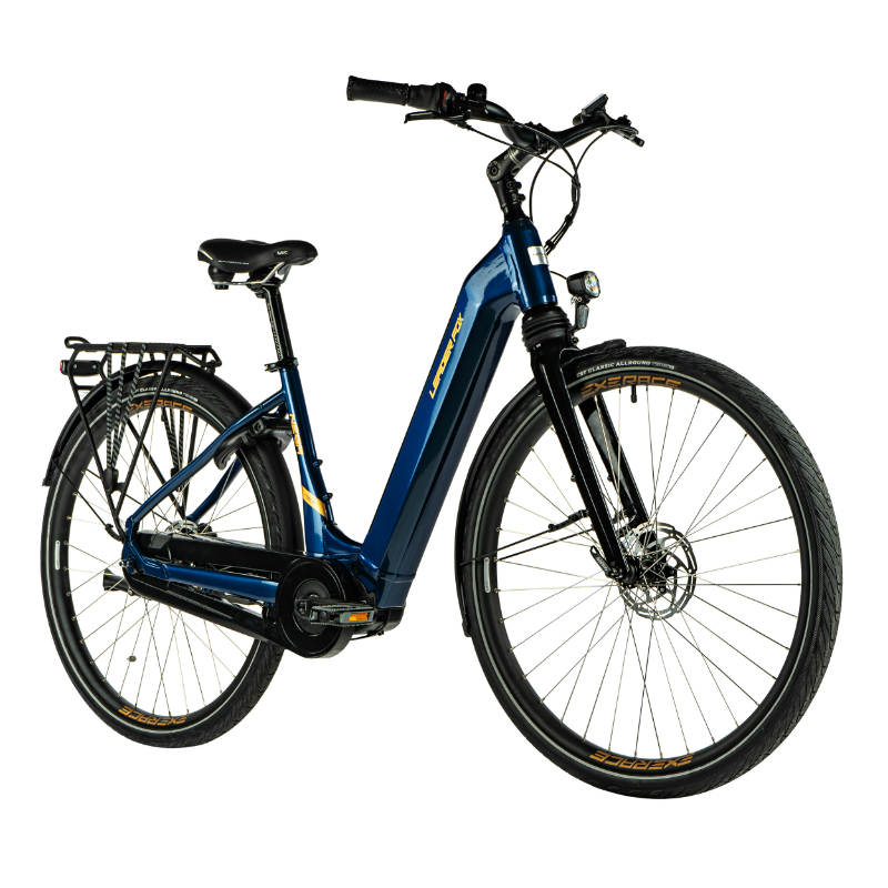 VELO ELECTRIQUE-VAE CITY 28 LEADER FOX NEBA MIXTE BLEU TIGRE 8V SHIMANO NEXUS MOTEUR CENTRAL BAFANG M420 36V 80NM BATTERIE 15AH (20'' - H52CM - TAILLE L - POUR ADULTE DE 178CM à 185CM)