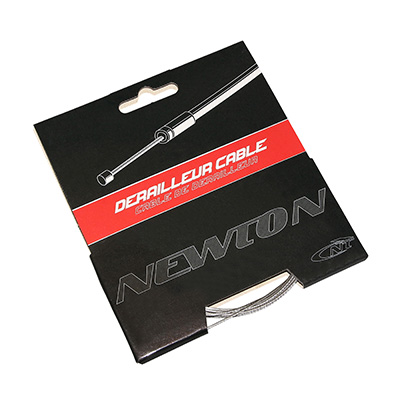 CABLE DE DERAILLEUR NEWTON INOX POUR SHIMANO ET ADAPTABLE 1,1MM 2,10M (VENDU A L'UNITE SUR CARTE)