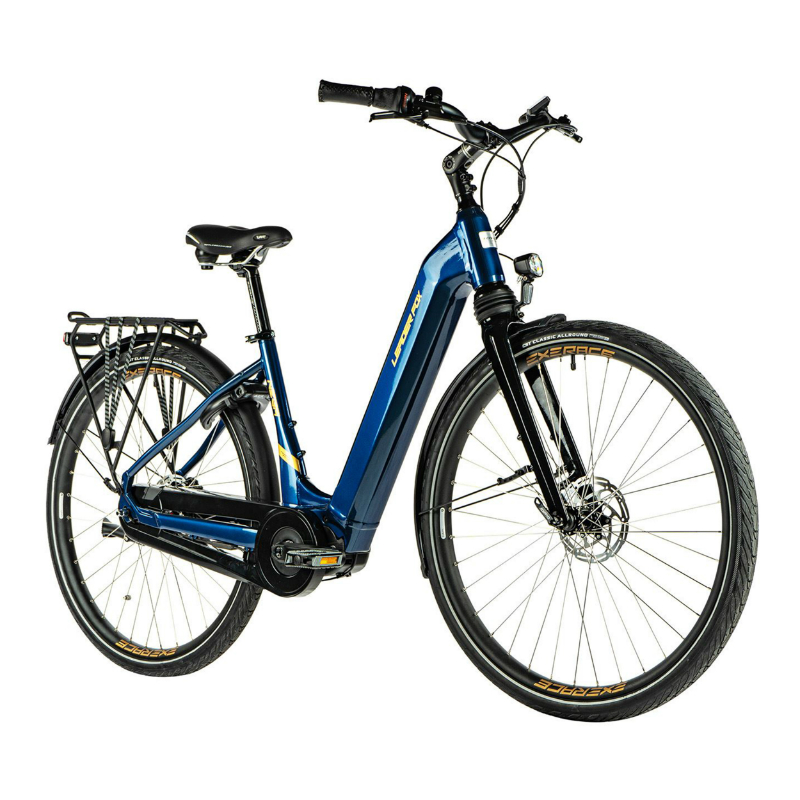 VELO ELECTRIQUE-VAE CITY 28 LEADER FOX NEBA MIXTE BLEU TIGRE 8V SHIMANO NEXUS MOTEUR CENTRAL BAFANG M420 36V 80NM BATTERIE 15AH (16,5'' - H43CM - TAILLE S - POUR ADULTE DE 158CM à 168CM)