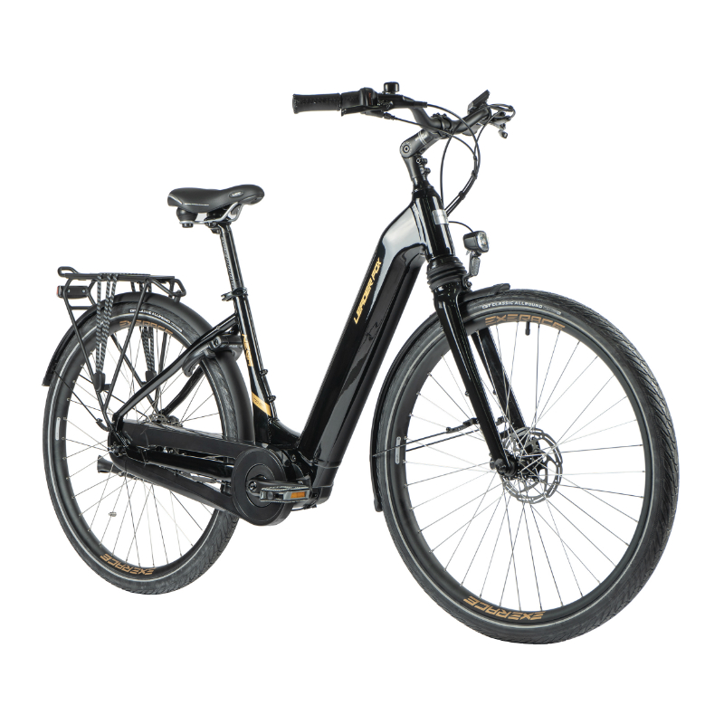 VELO ELECTRIQUE-VAE CITY 28 LEADER FOX NEBA MIXTE NOIR 8V SHIMANO NEXUS MOTEUR CENTRAL BAFANG M420 36V 80NM BATTERIE 15AH (16,5'' - H43CM - TAILLE S - POUR ADULTE DE 158CM à 168CM)