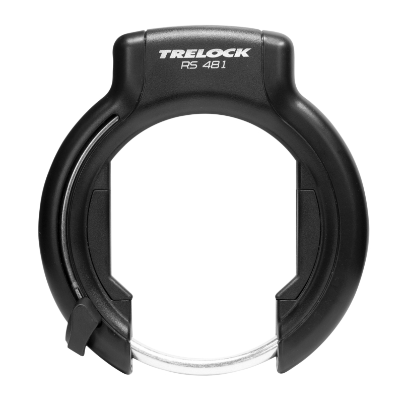 ANTIVOL VELO FER A CHEVAL TRELOCK RS481 NOIR AVEC FIXATION (FIXATION SUR CADRE LARGEUR DE 106MM à 112MM) ECART PNEU 92MM (CLE AMOVIBLE)