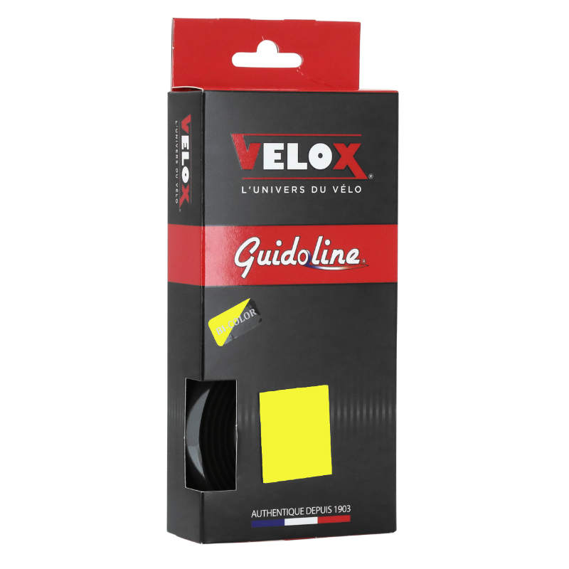 RUBAN DE GUIDON - CINTRE VELOX MAXI CORK BICOLOR NOIR-JAUNE - GUIDOLINE