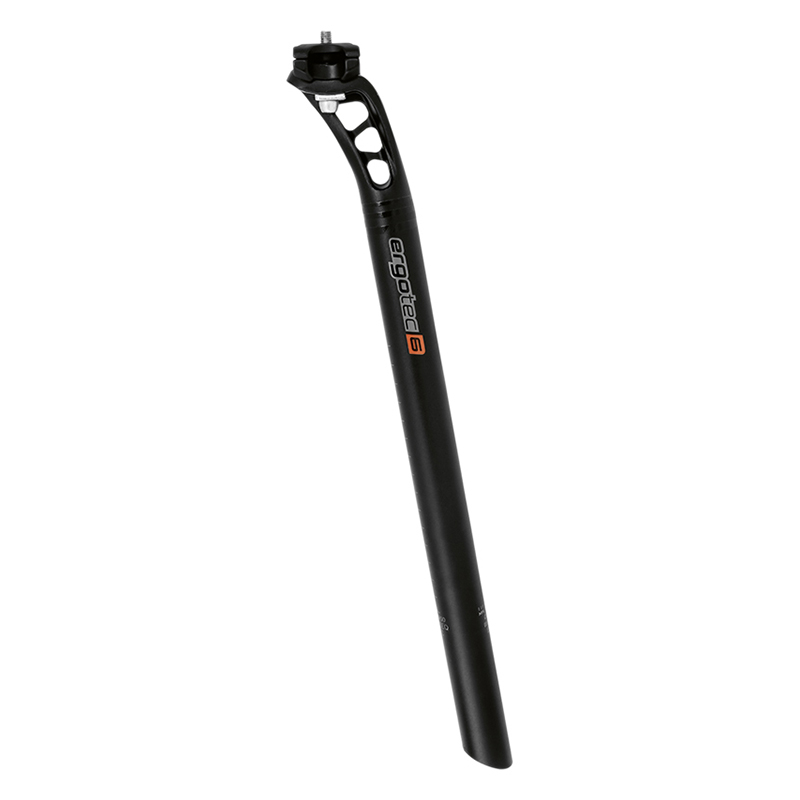 TIGE DE SELLE ROUTE-VTT ERGOTEC HOOK EVOLUTION ALUMINIUM NOIR DIAM 31.6 MM L 400 MM RECUL 15 MM (HOMOLOGUE NIVEAU 6)