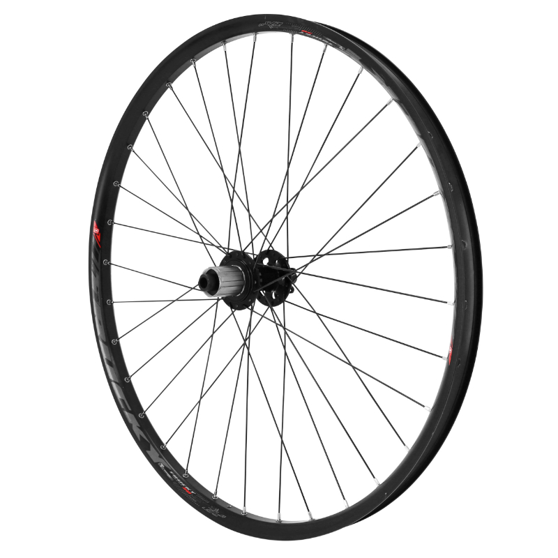 ROUE VTT DISQUE 27.5\" TRUCKY 30 TUBELESS READY ARRIERE NOIR MOYEU VELOX ROULEMENT DISQUE 6 TROUS 11-10V AXE TRAVERSANT 12-142  JANTE 30C 32 RAYONS