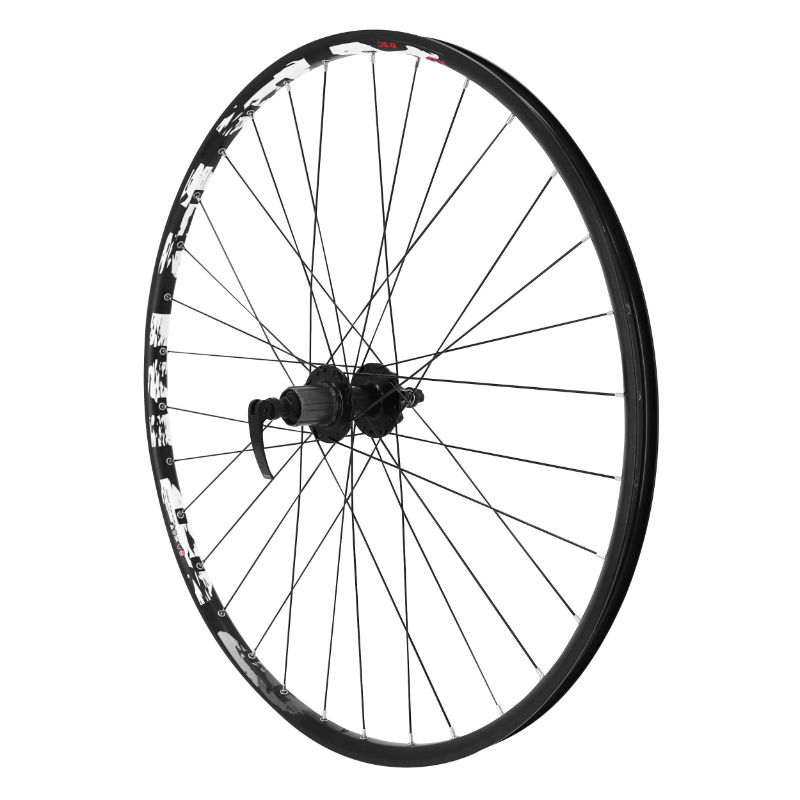 ROUE VTT DISQUE BLOCAGE 29\" KARMA ARRIERE NOIR MOYEU DISQUE 6 TROUS CASSETTE TYPE SHIMANO 11-10-9-8V  32 RAYONS JANTE 21C