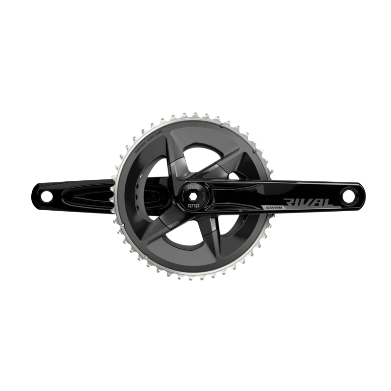 PEDALIER ROUTE SRAM 12V. RIVAL ALU GRAVEL AXE INTEGRE DUB 170MM 46X33DTS ENTRAXE PLATEAUX 107MM (SANS CUVETTES)