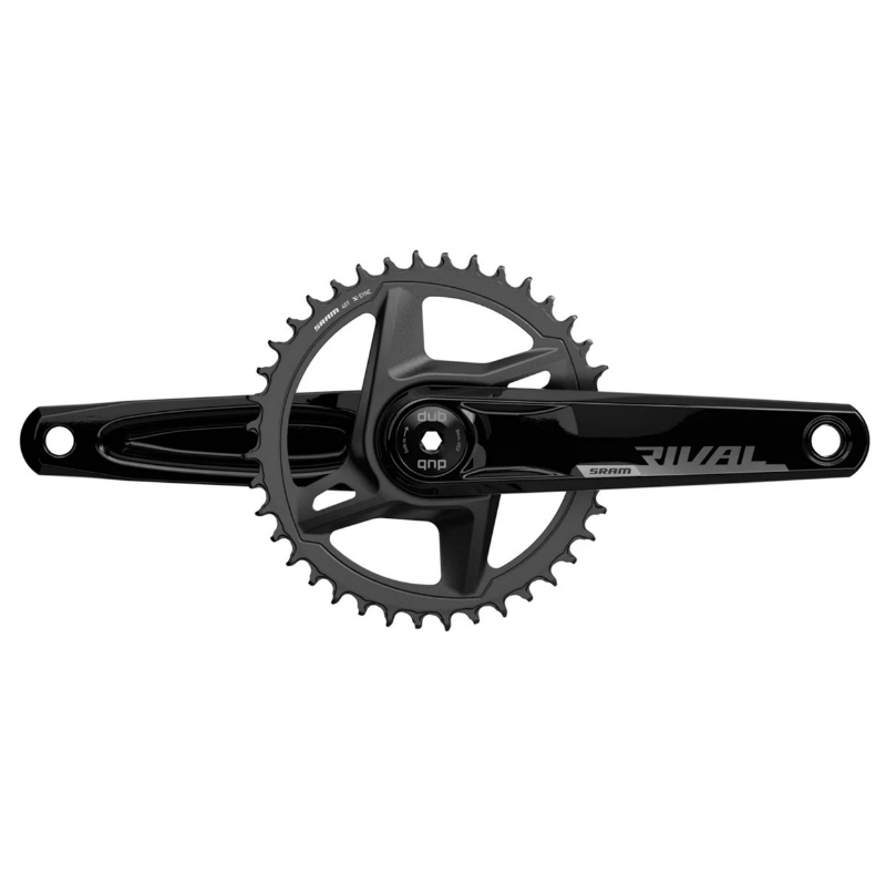 PEDALIER ROUTE SRAM 12V. RIVAL ALU GRAVEL AXE INTEGRE DUB WIDE 172.5MM 40DTS ENTRAXE PLATEAUX 107MM (SANS CUVETTES)