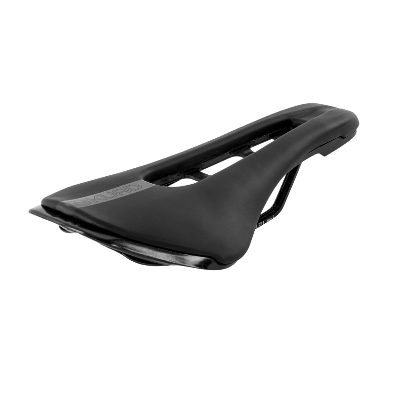 SELLE SKUAD ROUTE DAKOTA NOIR AVEC TROU CENTRAL RAIL METAL 257X141MM