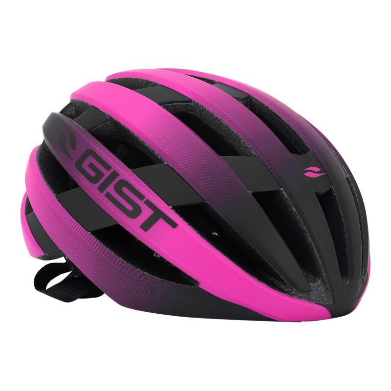 CASQUE VELO ADULTE GIST ROUTE REVOL ROSE-NOIR FEMME ET JUNIOR FULL IN-MOLD TAILLE 52-55 REGLAGE MOLETTE