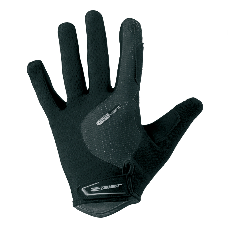 GANTS VELO VTT LONG GIST HERO GEL NOIR   S (PAIRE SUR CARTE) COMPATIBLE ECRAN TACTILE -5532