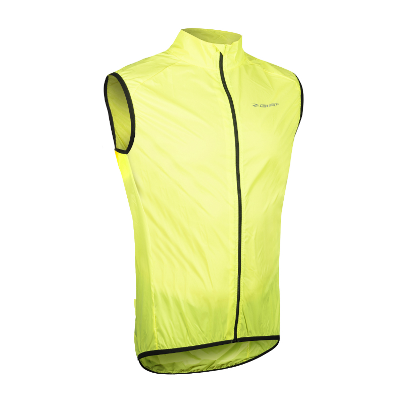 VESTE COUPE VENT GIST JAUNE FLUO SANS MANCHE   S -5258