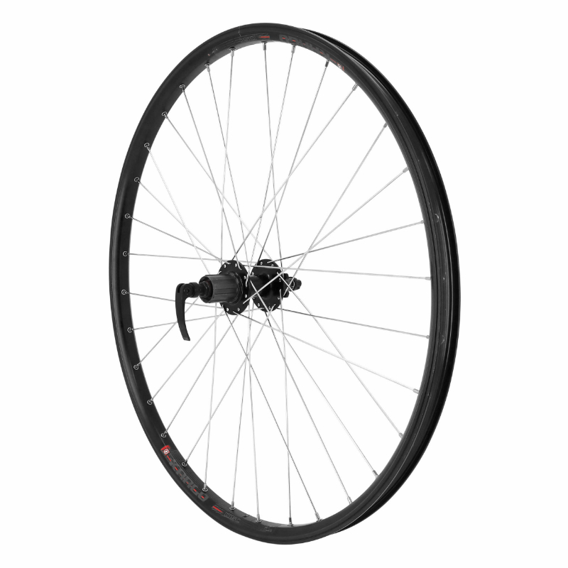 ROUE VTC - CARGO - VAE - E-BIKE - LONGTAIL DISQUE BLOCAGE 700 X 35 - 28\" KARGO L MOYEU VELOX ARRIERE NOIR  6 TROUS CASSETTE (RENFORCE) 11-10-9V  JANTE 25C 32 RAYONS