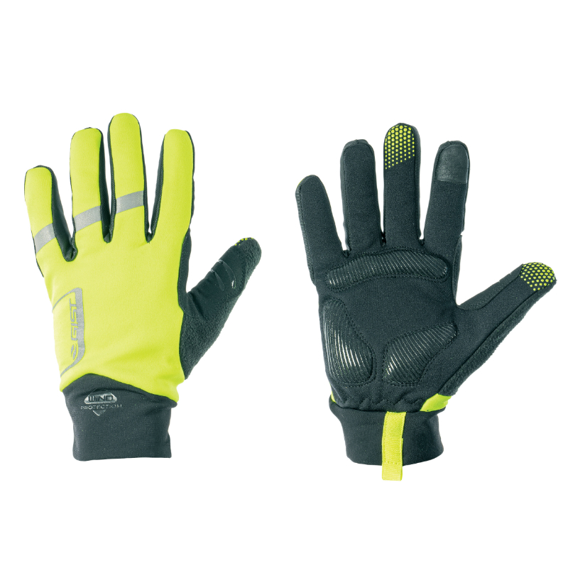 GANTS VELO HIVER LONG GIST WAY TOUCH MEMBRANE ANTI PLUIE ET IMPERMEABLE JAUNE FLUO  M (PAIRE SUR CARTE) COMPATIBLE ECRAN TACTILE   -5494