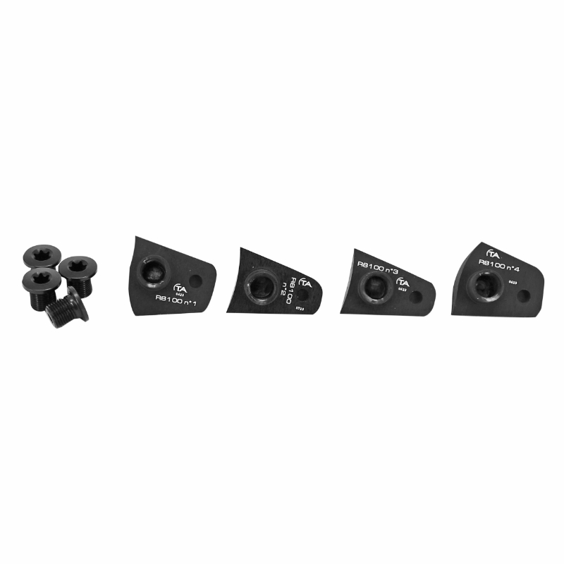 INTRAVIS PEDALIER TA COMPATIBLE ULTEGRA R8100-8170 12V. NOIR POUR PLATEAU X110 (JEU DE 4) - VIS ET CHEMINEE