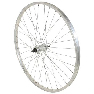 ROUE VTT PATIN 26\" ALU ARRIERE MOYEU ALU AXE PLEIN ROUE LIBRE 1V (VENDU AVEC ECROU 10X100) JANTE 21C